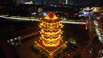 A scenic view of Xingtai Qingfeng Tower