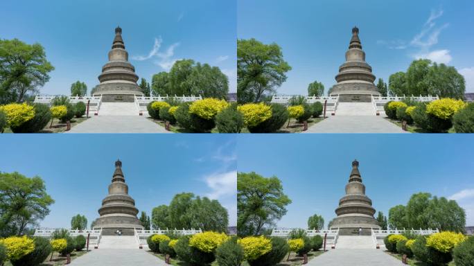 A scenic view of Xinzhou Ayuwang Pagoda Daixian