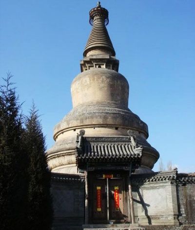 A scenic view of Xinzhou Ayuwang Pagoda Daixian