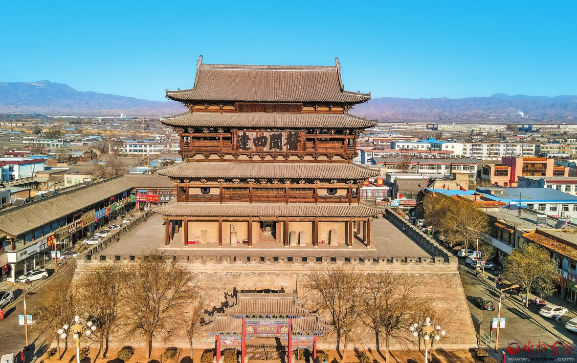 A scenic view of Xinzhou Bianjing Lou