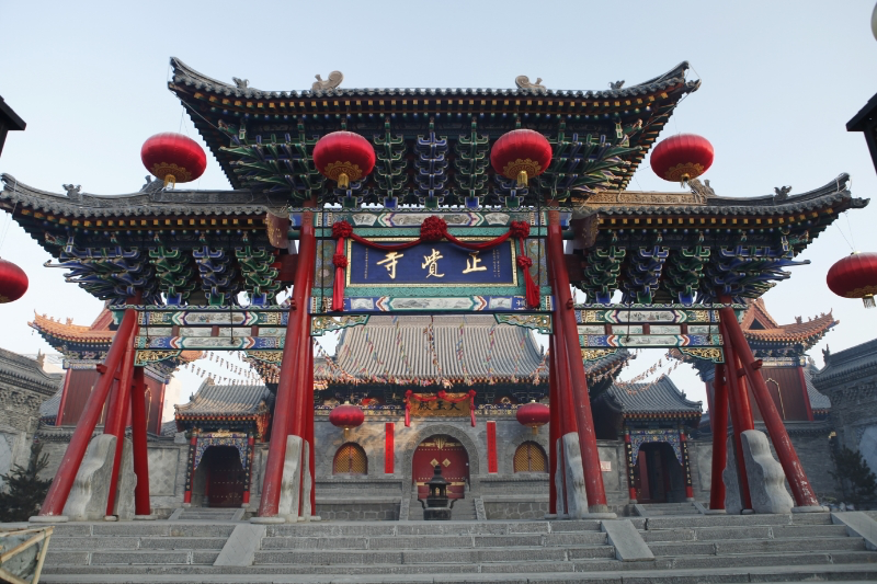 A scenic view of Xinzhou Fanshi Zhengjue Temple Main Hall