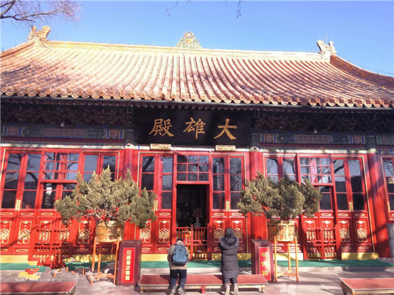 A scenic view of Xinzhou Guangji Temple Main Hall