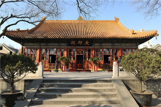 A scenic view of Xinzhou Guangji Temple Main Hall