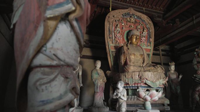 A scenic view of Xinzhou Nanchan Temple Main Hall