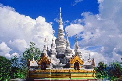 A scenic view of Xishuangbanna Manfeilong Ta