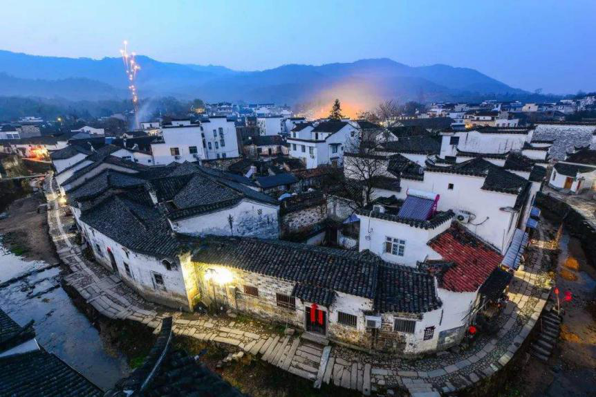 A scenic view of Xuancheng Chaji Gu Jianzhuqun