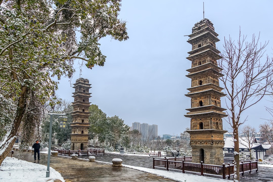 A scenic view of Xuancheng Guangjiaosi Shuangta