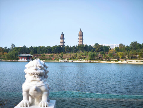 A scenic view of Xuancheng Guangjiaosi Shuangta