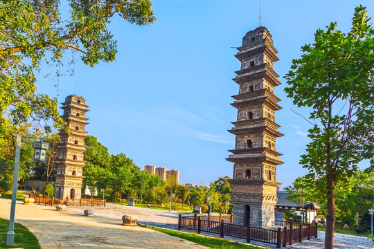 A scenic view of Xuancheng Guangjiaosi Shuangta
