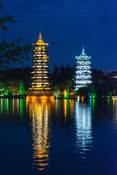 A scenic view of Xuancheng Shuixi Shuangta