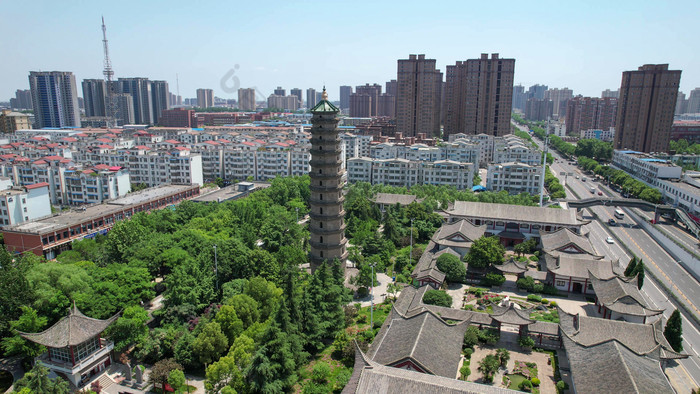 A scenic view of Xuchang Wenfengta