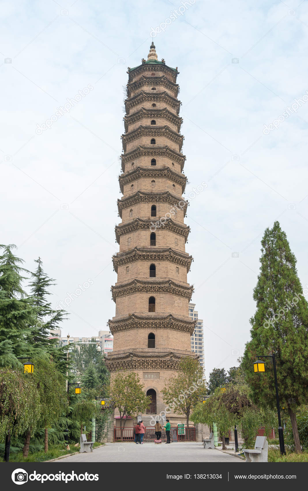 A scenic view of Xuchang Wenfengta