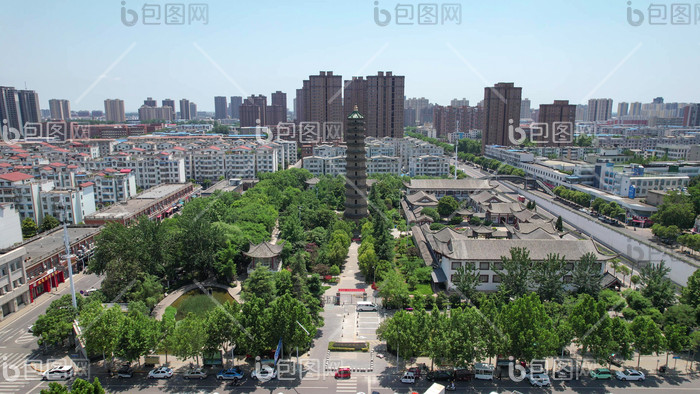 A scenic view of Xuchang Wenfengta