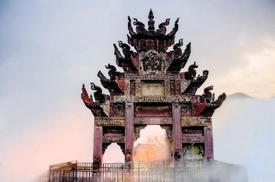 A scenic view of Yaan Jiuxiang Shipaifang