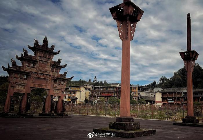 A scenic view of Yaan Qingdai Qingxi Gucheng Yizhi