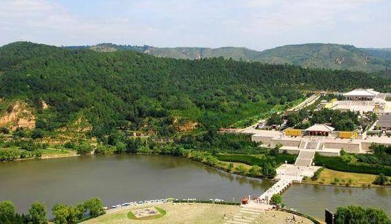 A scenic view of Yanan Huangdi Mausoleum