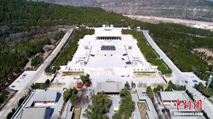 A scenic view of Yanan Huangdi Mausoleum