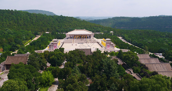 A scenic view of Yanan Huangdi Mausoleum