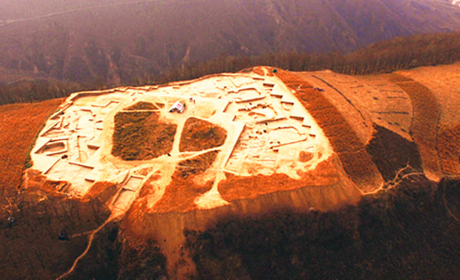 A scenic view of Yanan Lushanmao Site