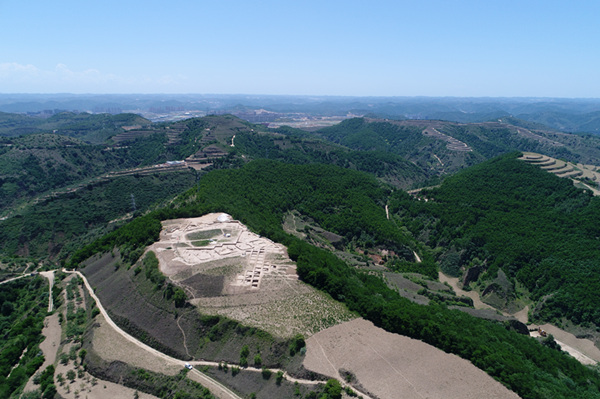 A scenic view of Yanan Lushanmao Site
