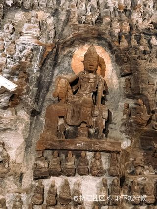 A scenic view of Yanan Shihong Temple Grottoes