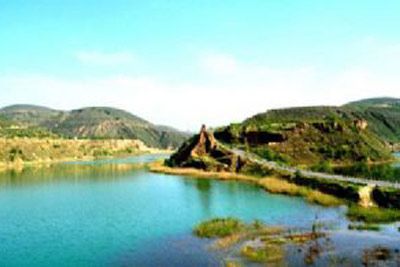 A scenic view of Yanan Tiebiancheng Site