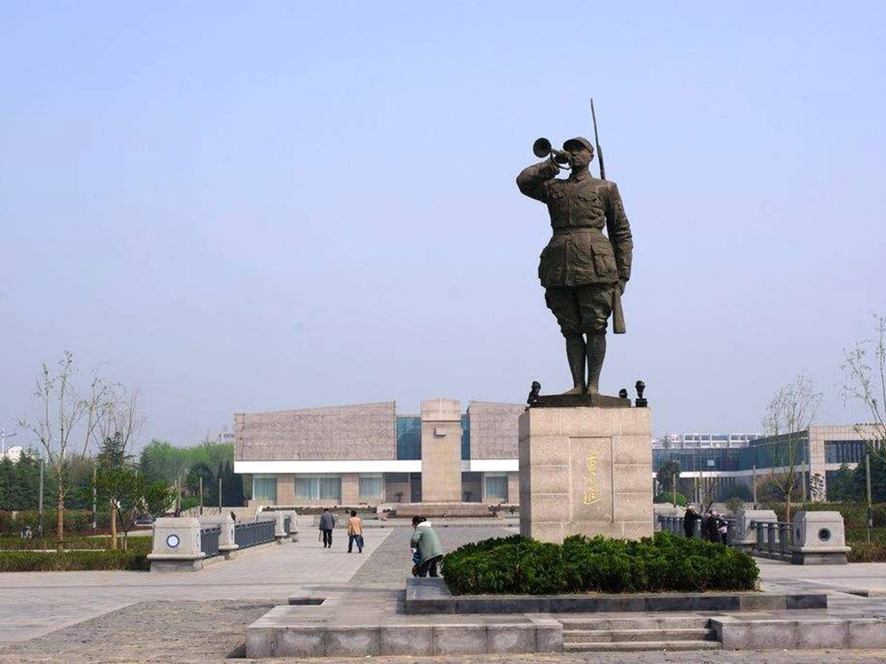 A scenic view of Yancheng Xinsijun Chongjian Junbu Jiuzhi