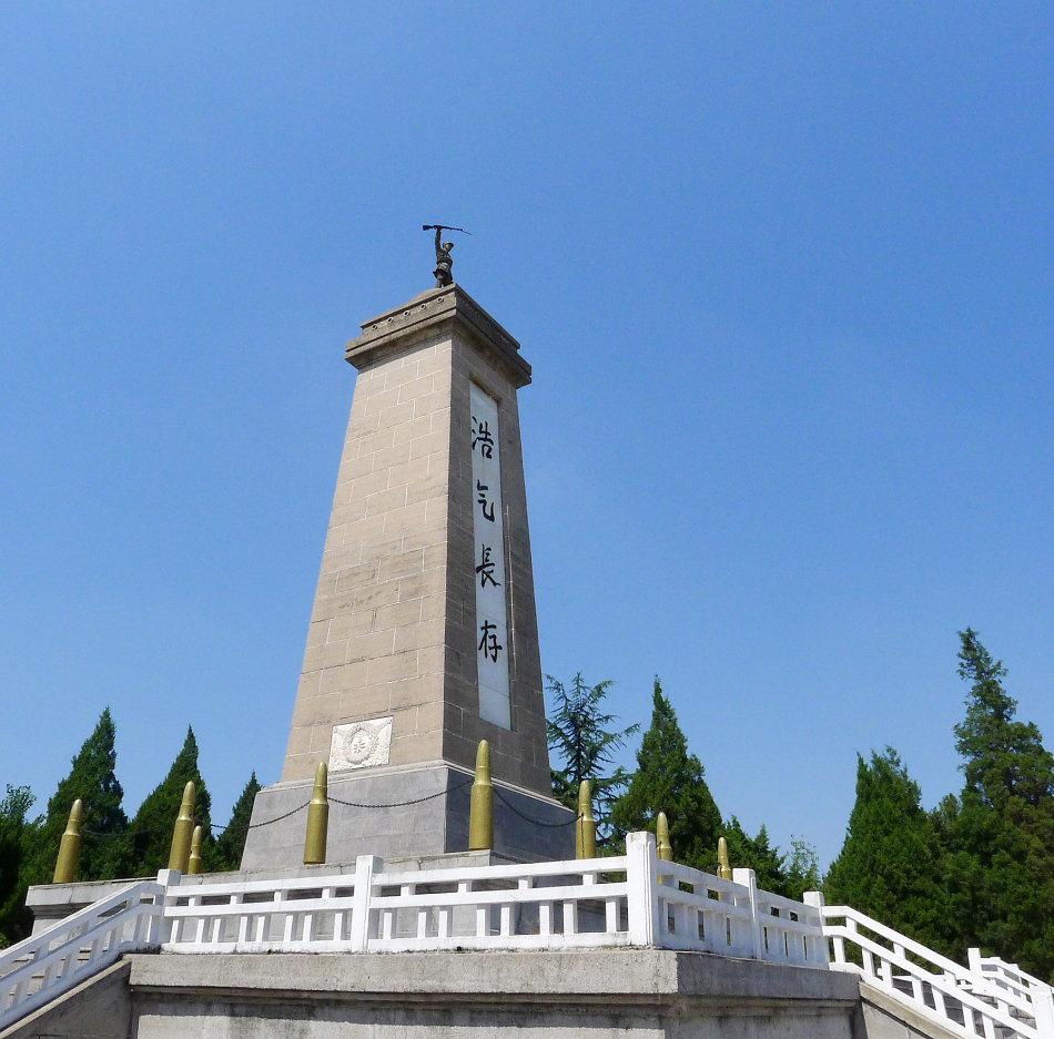 A scenic view of Yancheng Xinsijun Yanfuqu Kangri Zhenwang Jiangshi Jinianta