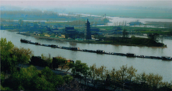 A scenic view of Yangzhou Gaoyou Dangpu