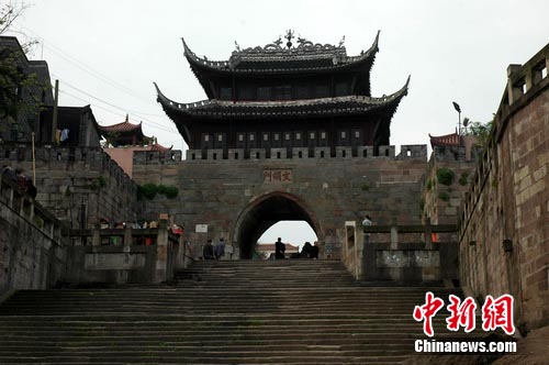 A scenic view of Yibin Nanxi Chengqiang