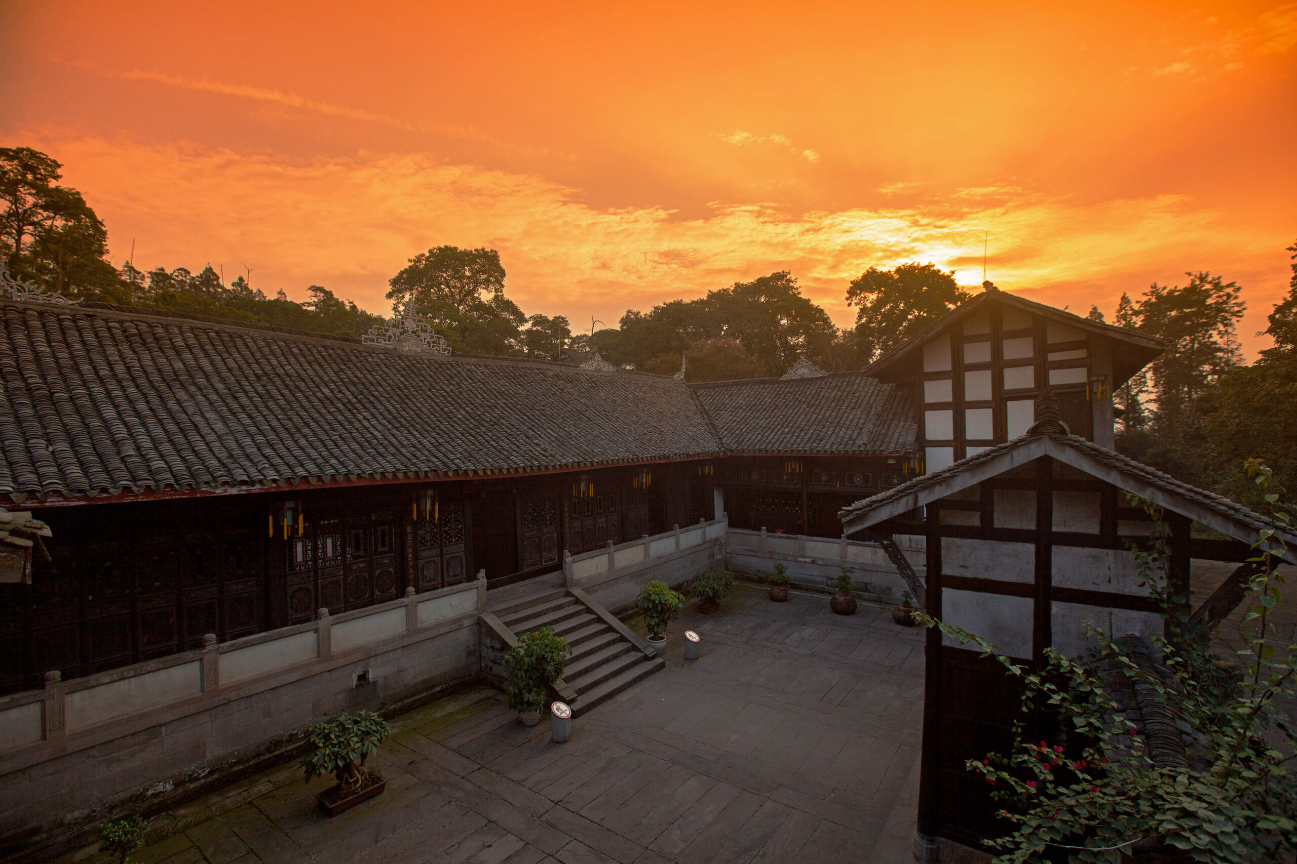 A scenic view of Yibin Xijiashan Minju