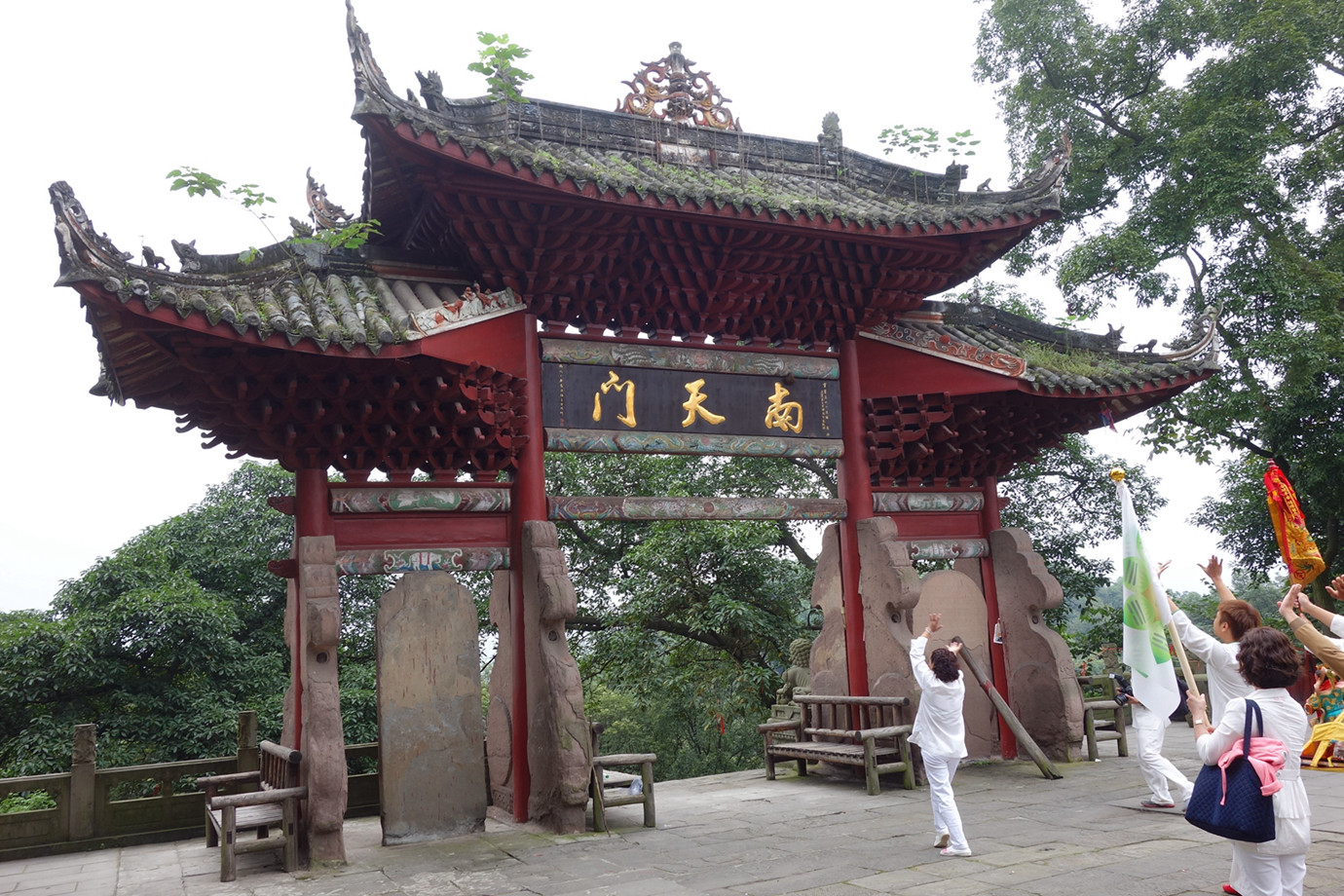 A scenic view of Yibin Zhenwushan Gujianzhuqun