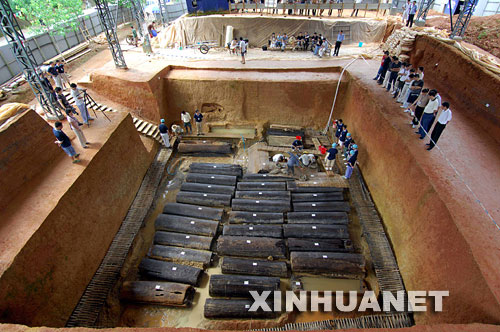 A scenic view of Yichun Lizhouao Dongzhou Muzang