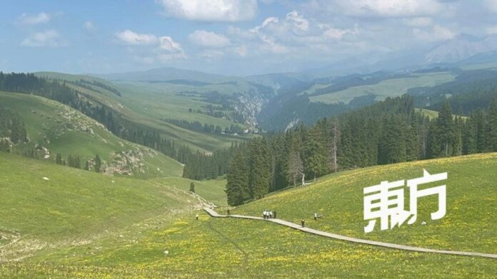 A scenic view of Yili Yining Jiangjunfu
