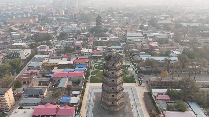 A scenic view of Yinchuan Baisikou Shuangta