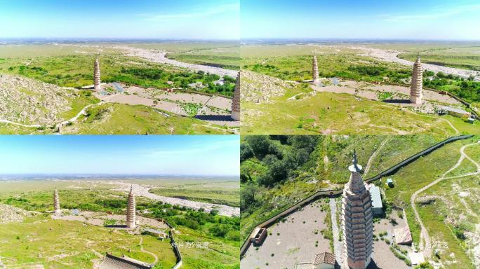 A scenic view of Yinchuan Baisikou Shuangta