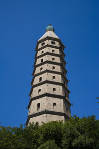 A scenic view of Yinchuan Chengtiansi Ta