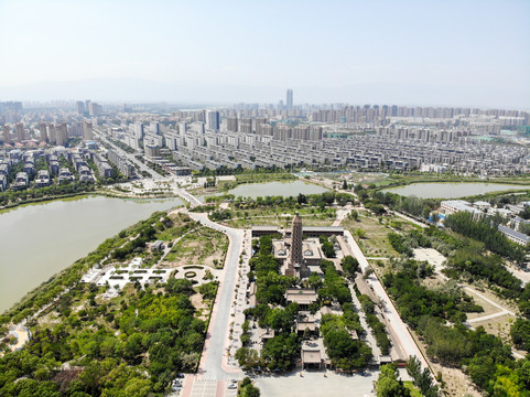 A scenic view of Yinchuan Haibaota