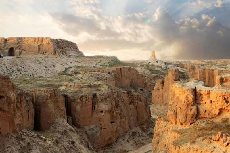 A scenic view of Yinchuan Shuidonggou Yizhi