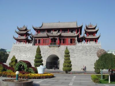 A scenic view of Yinchuan Yuhuangge