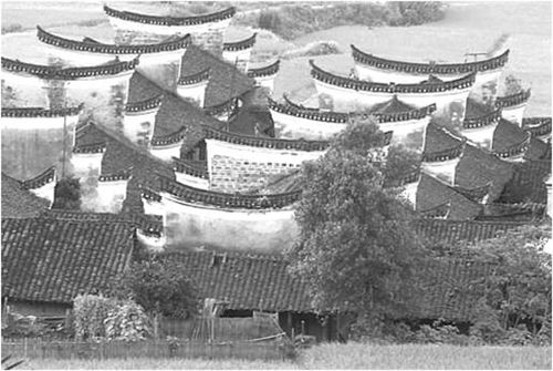 A scenic view of Yongzhou Jianyantou Zhoujia Dayuan Gujianzhuqun
