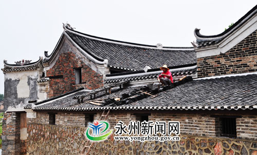 A scenic view of Yongzhou Shanggangtangcun Gujianzhuqun
