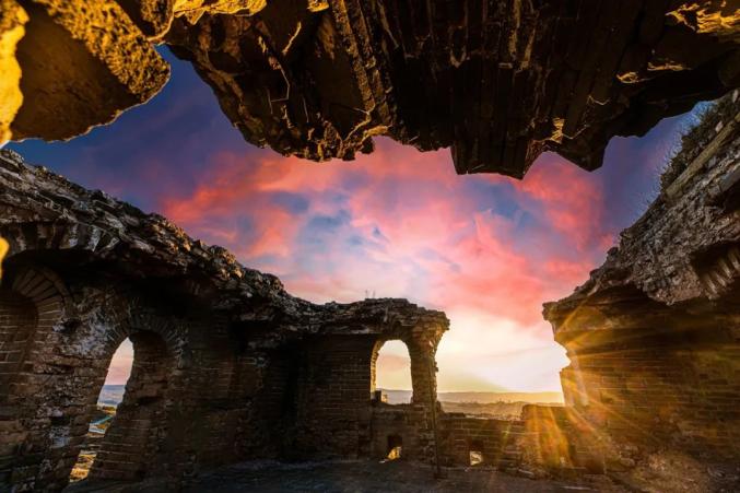 A scenic view of Yulin Linzhou Ancient City