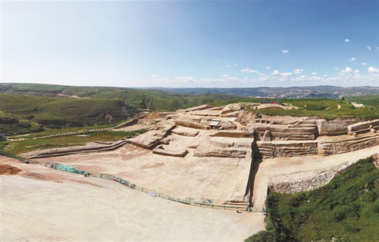 A scenic view of Yulin Shimao Site