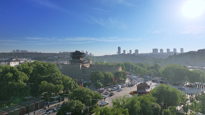 A scenic view of Yulin Wei City