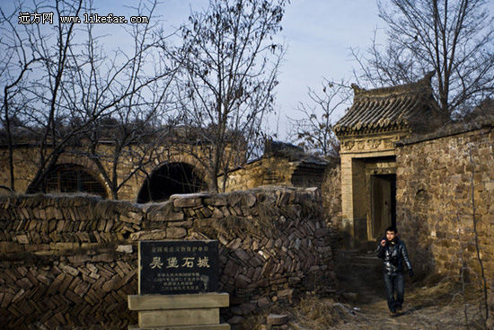 A scenic view of Yulin Wubao Stone City
