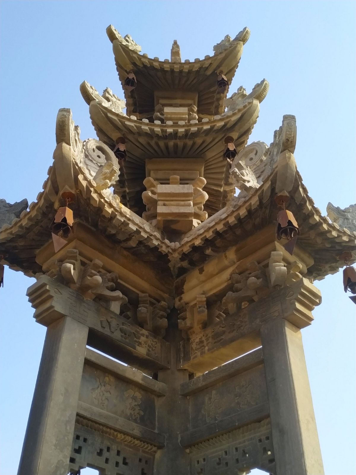 A scenic view of Yuncheng Guojiazhuang Qiu Shi Stone Pailou And Beiting