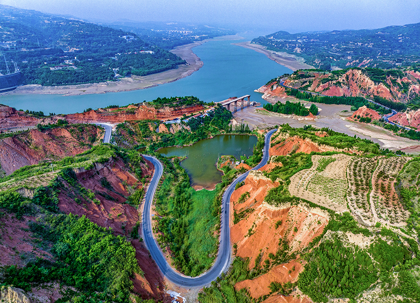 A scenic view of Yuncheng Huanghe Zhandao Site