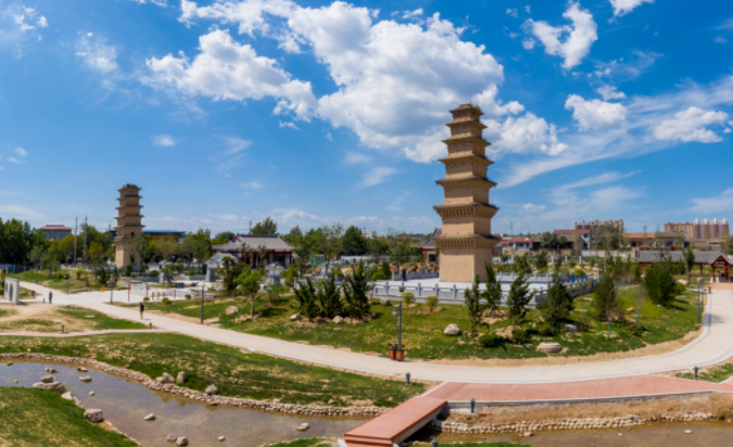 A scenic view of Yuncheng Huanghe Zhandao Site