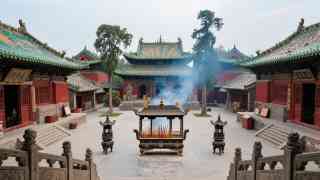 A scenic view of Yuncheng Jingyun Palace Yuhuang Hall